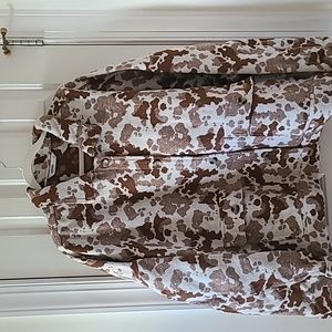 SONOMA BRAND WOMENS PLUS SIZE BROWN BUTTON JACKET SIZE 5X